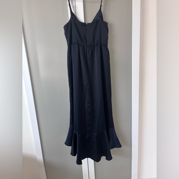 BloomChic Blue Asymmetrical Ruffled Cocktail Gown - Picture 10 of 11